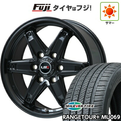 【新品】ランクル250/ランクル300 夏タイヤ ホイール4本セット 265/65R18 ミレバー レンジツアープラスMU069（限定） レアマイスター LMG エトナ(マットブラック) トヨタ・レクサス車専用 7.5J 18インチ(送料無料)