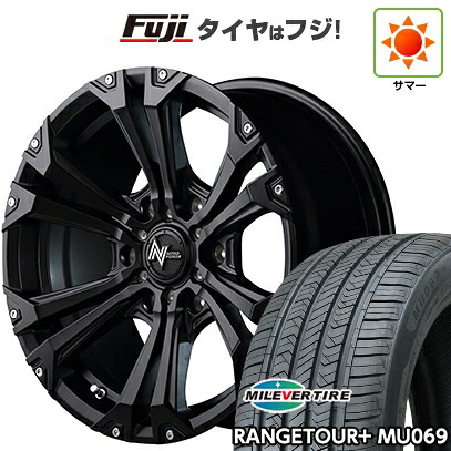 【新品】プラド/ハイラックス 夏タイヤ ホイール4本セット 265/65R17 ミレバー レンジツアープラスMU069(限定) MID WHEELS NITRO POWER ジャベリン 8J 17インチ(送料無料)|フジ スペシャルセレクション