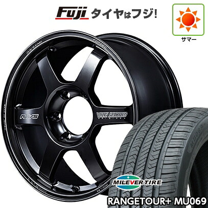 【新品】ランクル250/ランクル300 夏タイヤ ホイール4本セット 265/65R18 ミレバー レンジツアープラスMU069(限定) RAYS レイズ ボルクレーシング TE37 プログレッシブモデル2ブラックシャドウ 8.5J 18インチ(送料無料)