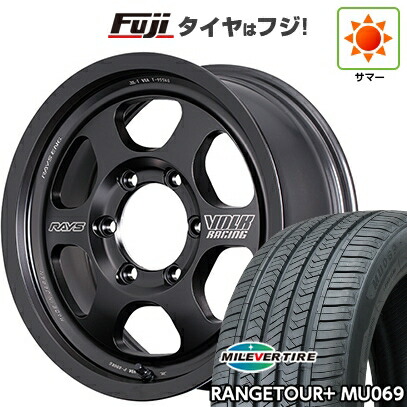 【新品】プラド/ハイラックス 夏タイヤ ホイール4本セット 265/65R17 ミレバー レンジツアープラスMU069（限定） RAYS レイズ ボルクレーシング TE37XT Black Shadow LTD. 8.5J 17インチ(送料無料)