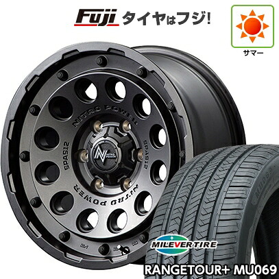 【新品】ランクル250/ランクル300 夏タイヤ ホイール4本セット 265/65R18 ミレバー レンジツアープラスMU069（限定） MID WHEELS NITRO POWER H12 ショットガン 8J 18インチ(送料無料)