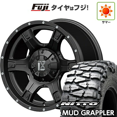 【新品】プラド/ハイラックス 夏タイヤ ホイール4本セット 35X12.5R17 ニットー マッドグラップラー オフビート レクセル アウトロー 9J 17インチ(送料無料)|フジ スペシャルセレクション