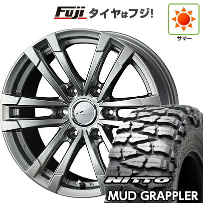 【新品】プラド/ハイラックス 夏タイヤ ホイール4本セット 35X12.5R17 ニットー マッドグラップラー WEDS ウェッズアドベンチャー プロディータ HC2 メタリックシルバー 限定 8J 17インチ(送料無料)｜フジ スペシャルセレクション