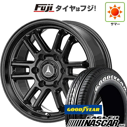 【新品】キャラバン 夏タイヤ ホイール4本セット 195/80R15 107/105N グッドイヤー イーグル ナンバーワン ナスカー プラス テクノピア マッドクリフ EVO 6J 15インチ(送料無料)