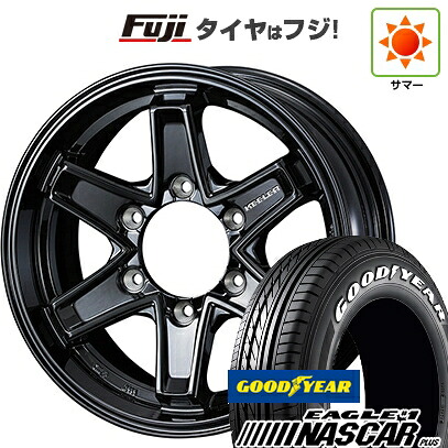 【新品】ハイエース200系 夏タイヤ ホイール4本セット 215/65R16 109/107R グッドイヤー イーグル ナンバーワン ナスカー プラス WEDS ウェッズアドベンチャー キーラータクティクス グロスブラック 6.5J 16インチ(送料無料)｜フジ スペシャルセレクション 94,820円