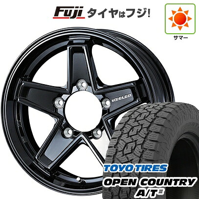 【新品】ジムニー 夏タイヤ ホイール4本セット 175/80R16 トーヨー オープンカントリー A/T III RBL WEDS ウェッズアドベンチャー キーラータクティクス グロスブラック 5.5J 16インチ(送料無料)|フジ スペシャルセレクション