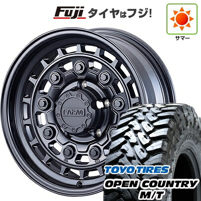 【新品】ジムニー 夏タイヤ ホイール4本セット 195R16C 104/102Q トーヨー オープンカントリー M/T モーターファーム ローグナイン 5.5J 16インチ(送料無料)