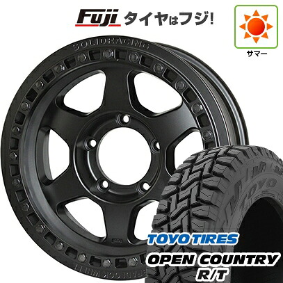 【新品】ジムニーシエラ/ジムニーノマド 夏タイヤ ホイール4本セット 215/70R16 トーヨー オープンカントリー R/T RBL ソリッドレーシング JメタルII ストリート仕様 6J 16インチ(送料無料)|フジ スペシャルセレクション
