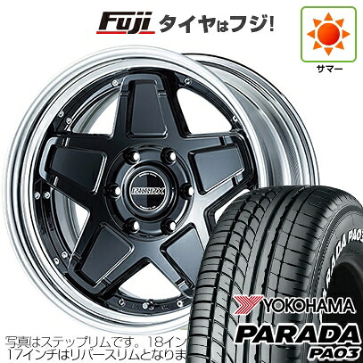 【新品】キャラバン 夏タイヤ ホイール4本セット 215/60R17 109/107S ヨコハマ PARADA PA03 ホワイトレター エセックス ENCS 2P 7J 17インチ(送料無料)