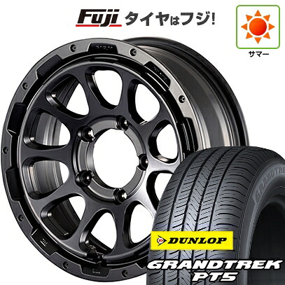【新品】ジムニーシエラ/ジムニーノマド 夏タイヤ ホイール4本セット 225/70R16 ダンロップ グラントレック PT5 モーターファーム ファームD10 6J 16インチ(送料無料)|フジ スペシャルセレクション