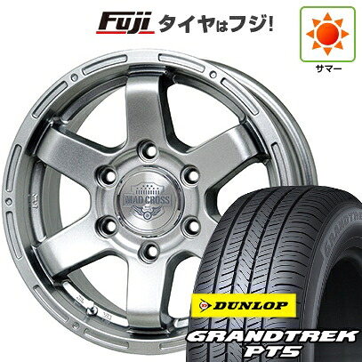 【新品】ランクル250 夏タイヤ ホイール4本セット 265/65R18 ダンロップ グラントレック PT5 ホットスタッフ マッドクロス MC-76 ダークシルバー トヨタ車専用 7.5J 18インチ(送料無料)