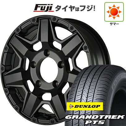 【新品】ジムニー 夏タイヤ ホイール4本セット 175/80R16 ダンロップ グラントレック PT5 クライメイト スワット(マットブラック) 5.5J 16インチ(送料無料)