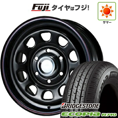 【新品】キャラバン 夏タイヤ ホイール4本セット 195/80R15 107/105N ブリヂストン エコピア R710 MLJ デイトナSS 6.5J 15インチ(送料無料)｜フジ スペシャルセレクション