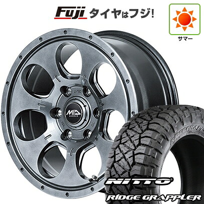 【パンク保証付き】【新品】プラド/ハイラックス 夏タイヤ ホイール4本セット 265/70R17 ニットー リッジグラップラー MID WHEELS マッドエージェント 7.5J 17インチ(送料無料)｜フジ スペシャルセレクション