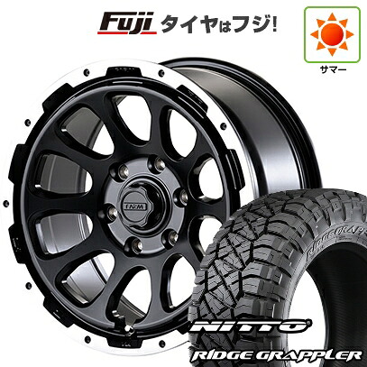 【パンク保証付き】【新品】プラド/ハイラックス 夏タイヤ ホイール4本セット 265/65R17 ニットー リッジグラップラー モーターファーム ファームD10 8J 17インチ(送料無料)