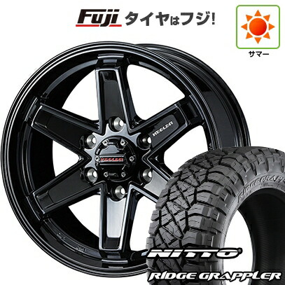 【パンク保証付き】【新品】プラド/ハイラックス 夏タイヤ ホイール4本セット 265/65R17 ニットー リッジグラップラー WEDS ウェッズアドベンチャー キーラータクティクス グロスブラック 8J 17インチ(送料無料)