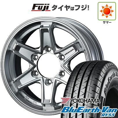 【新品】キャラバン 夏タイヤ ホイール4本セット 195/80R15 107/105N ヨコハマ ブルーアース Van RY55 WEDS ウェッズアドベンチャー キーラータクティクス ハイパーシルバー 5.5J 15インチ(送料無料)