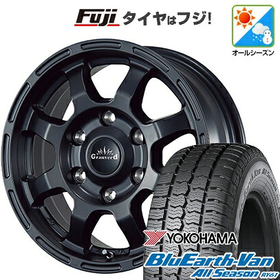 【新品】キャラバン オールシーズンタイヤ ホイール4本セット 195/80R15 107/105N ヨコハマ ブルーアース Van RY61 オールシーズン TWS グランヴァード Elan 6J 15インチ(送料無料)