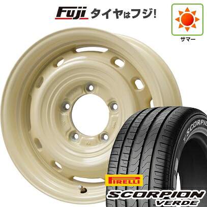 【新品】ジムニーシエラ/ジムニーノマド 夏タイヤ ホイール4本セット 215/70R16 ピレリ スコーピオン ヴェルデ レアマイスター LMG OFF-STYLE 2 (アイボリー) 6J 16インチ(送料無料)