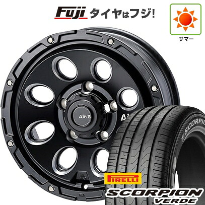 【新品】ジムニーシエラ/ジムニーノマド 夏タイヤ ホイール4本セット 215/70R16 ピレリ スコーピオン ヴェルデ フォーバイフォーエンジニア エアージー マッシヴ 6J 16インチ(送料無料)｜フジ スペシャルセレクション
