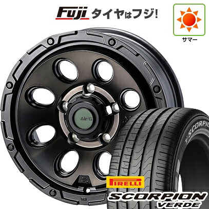 【新品】ジムニーシエラ/ジムニーノマド 夏タイヤ ホイール4本セット 215/70R16 ピレリ スコーピオン ヴェルデ フォーバイフォーエンジニア エアージー マッシヴ ゴーストエディション 6J 16インチ(送料無料)