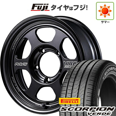 【新品】ジムニーシエラ/ジムニーノマド 夏タイヤ ホイール4本セット 215/70R16 ピレリ スコーピオン ヴェルデ RAYS レイズ ボルクレーシング TE37XT FOR J Black Shadow LTD. 5.5J 16インチ(送料無料)