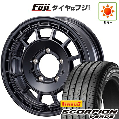 【新品】ジムニーシエラ/ジムニーノマド 夏タイヤ ホイール4本セット 215/70R16 ピレリ スコーピオン ヴェルデ モーターファーム クロスバーナー 6J 16インチ(送料無料)