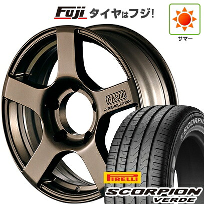 【新品】ジムニーシエラ/ジムニーノマド 夏タイヤ ホイール4本セット 215/70R16 ピレリ スコーピオン ヴェルデ モーターファーム J-レボリューション 5.5J 16インチ(送料無料)