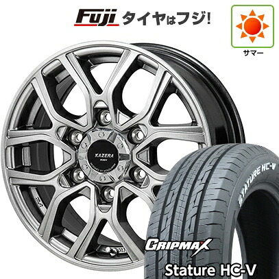 【新品】ハイエース200系 夏タイヤ ホイール4本セット 195/80R15 107/105Q グリップマックス スタチャー HC-V RWL(限定) モンツァ カゼラH301 6J 15インチ(送料無料)|フジ スペシャルセレクション