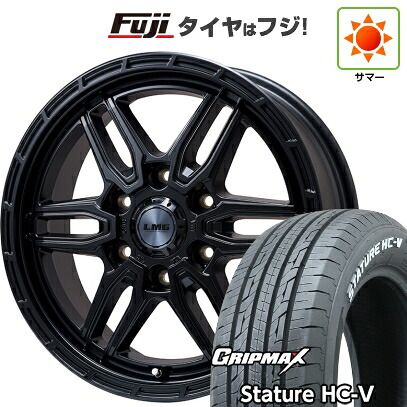 【新品】ハイエース200系 夏タイヤ ホイール4本セット 215/65R16 109/107S グリップマックス スタチャー HC-V RWL（限定） レアマイスター LMG ベレッタ(マットブラック) 6.5J 16インチ(送料無料)