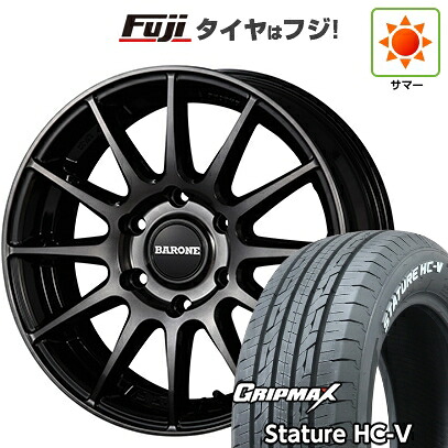 【新品】ハイエース200系 夏タイヤ ホイール4本セット 215/60R17 109/107S グリップマックス スタチャー HC-V RWL(限定) ファブレス ヴァローネ LV-12 1P 6.5J 17インチ(送料無料)|フジ スペシャルセレクション