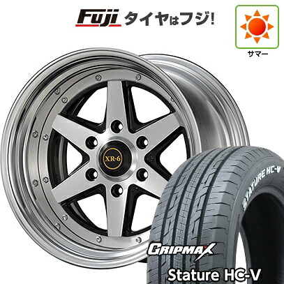 【新品】キャラバン 夏タイヤ ホイール4本セット 225/50R18 107/105T グリップマックス スタチャー HC-V RWL（限定） ファブレス ヴァローネ XR-6 2P 8J 18インチ(送料無料)