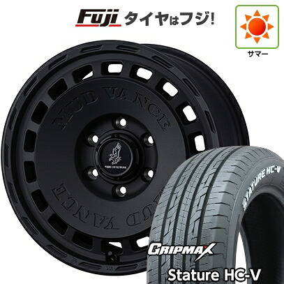 【新品】ハイエース200系 夏タイヤ ホイール4本セット 195/80R15 107/105Q グリップマックス スタチャー HC-V RWL（限定） WEDS ウェッズアドベンチャー マッドヴァンス DX 6J 15インチ(送料無料)