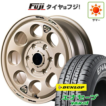 【新品】ハイエース200系 夏タイヤ ホイール4本セット 195/80R15 107/105N ダンロップ エナセーブ VAN01 MID WHEELS MID×DOD ウシャリン 6J 15インチ(送料無料)