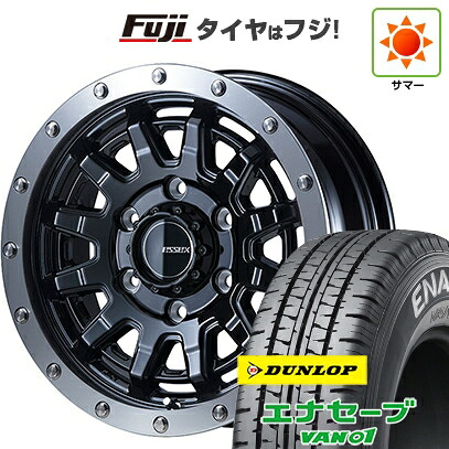 【新品】ハイエース200系 夏タイヤ ホイール4本セット 195/80R15 107/105N ダンロップ エナセーブ VAN01 エセックス EX-15 6J 15インチ(送料無料)｜フジ スペシャルセレクション