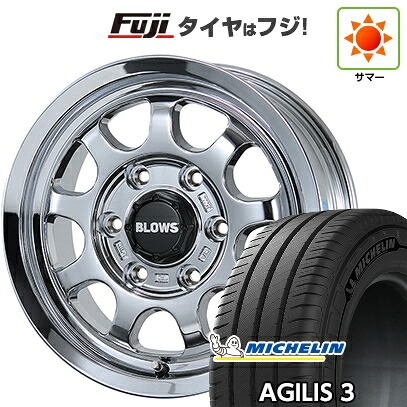 【新品】ハイエース200系 夏タイヤ ホイール4本セット 195/80R15 108/106S ミシュラン アジリス3 トピー ブロウズ rov.9 数量限定 6J 15インチ(送料無料)