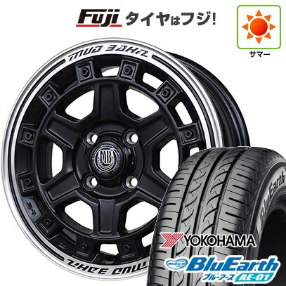 【新品 軽自動車】 夏タイヤ ホイール4本セット 165/55R14 ヨコハマ ブルーアース AE-01 インターミラノ MUD BAHN XR-710C 5J 14インチ(送料無料)
