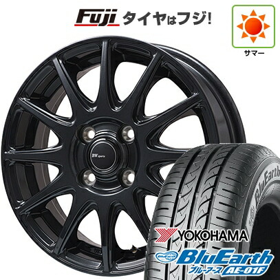 【新品国産車用4穴100】 夏タイヤ ホイール4本セット 175/70R14 ヨコハマ ブルーアース AE-01F ビッグウエイ BWスポーツ S-120 ダークガンメタ 5.5J 14インチ(送料無料)