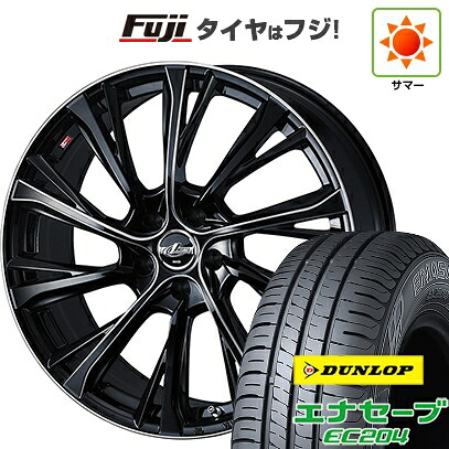 【新品】60系プリウス 夏タイヤ ホイール4本セット 195/60R17 ダンロップ エナセーブ EC204 WEDS ウェッズ レオニス JG BK/SCマシニング 7J 17インチ(送料無料)