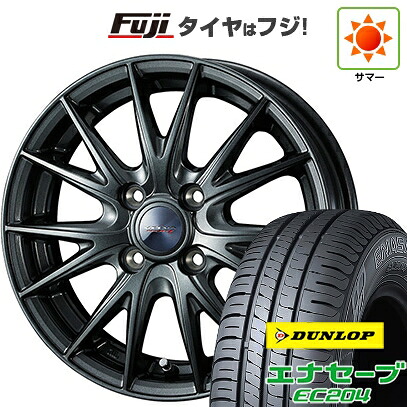 【新品国産車用4穴100】 夏タイヤ ホイール4本セット 175/65R14 ダンロップ エナセーブ EC204 WEDS ウェッズ ヴェルバ スポルトII 5.5J 14インチ(送料無料)｜フジ スペシャルセレクション