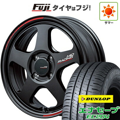 【新品】ライズ/ロッキー(ガソリン) 夏タイヤ ホイール4本セット 195/65R16 ダンロップ エナセーブ EC204 MID WHEELS MID RACING TR50 6J 16インチ(送料無料)