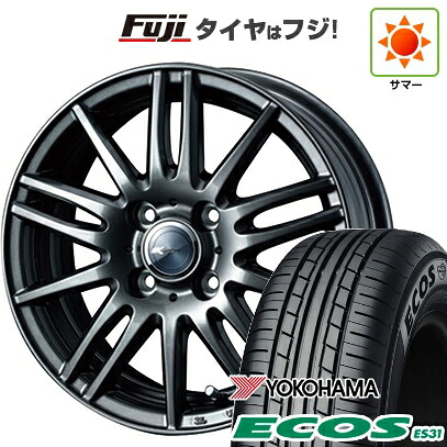 【新品 軽自動車】エブリイワゴン 夏タイヤ ホイール4本セット 165/50R15 ヨコハマ エコス ES31 WEDS ウェッズ ザミック ティート 4.5J 15インチ(送料無料)
