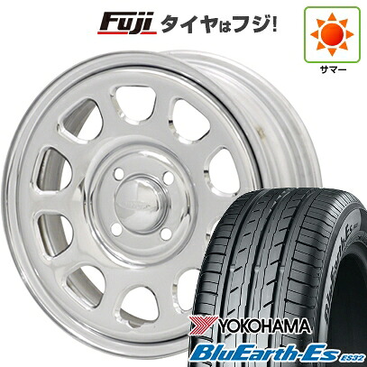 【新品 軽自動車】 夏タイヤ ホイール4本セット 145/80R13 ヨコハマ ブルーアース ES32 モリタ デイトナズ G2 クローム 4.5J 13インチ(送料無料)｜フジ スペシャルセレクション