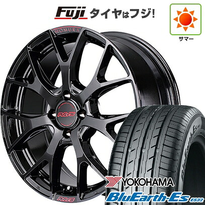 【新品国産車用4穴100】 夏タイヤ ホイール4本セット 205/40R17 ヨコハマ ブルーアース ES32 RAYS レイズ ホムラ 2X7FT SPEC-M 7J 17インチ(送料無料)|フジ スペシャルセレクション