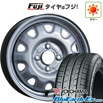【新品 軽自動車】 夏タイヤ ホイール4本セット 165/55R14 ヨコハマ ブルーアース ES32 トピー スチールホイル M73 4.5J 14インチ(送料無料)