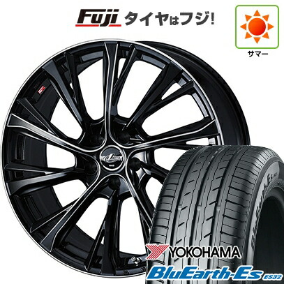 【新品 軽自動車】エブリイワゴン 夏タイヤ ホイール4本セット 165/50R15 ヨコハマ ブルーアース ES32 WEDS ウェッズ レオニス JG BK/SCマシニング 4.5J 15インチ(送料無料)
