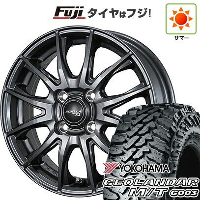 【新品 軽自動車】軽トラ 軽バン 夏タイヤ ホイール4本セット 145/80R12 80/78N ヨコハマ ジオランダー M/T G003 トピー シビラ NEXT X2 3.5J 12インチ(送料無料)