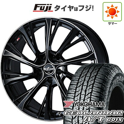 【新品 軽自動車】ハスラー デリカミニ(4WD) 夏タイヤ ホイール4本セット 165/60R15 ヨコハマ ジオランダー A/T G015 RBL WEDS ウェッズ レオニス JG BK/SCマシニング 4.5J 15インチ(送料無料)
