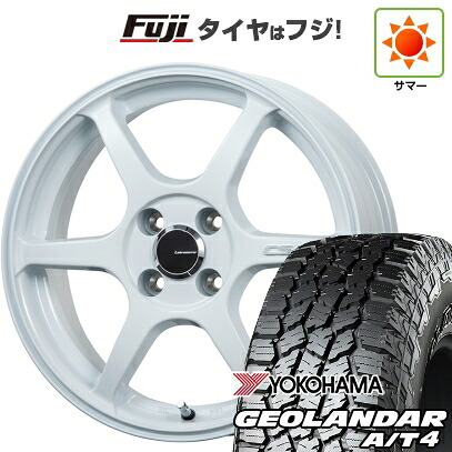 【新品 軽自動車】N-BOX タント スペーシア 夏タイヤ ホイール4本セット 155/65R14 ヨコハマ ジオランダー A/T4 G018 RBL レアマイスター CS-V6(ホワイト) 4.5J 14インチ(送料無料)|フジ スペシャルセレクション