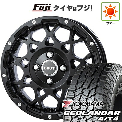 【新品 軽自動車】N-BOX タント スペーシア 夏タイヤ ホイール4本セット 155/65R14 ヨコハマ ジオランダー A/T4 G018 RBL トライスター BRUT BR-55 5J 14インチ(送料無料)